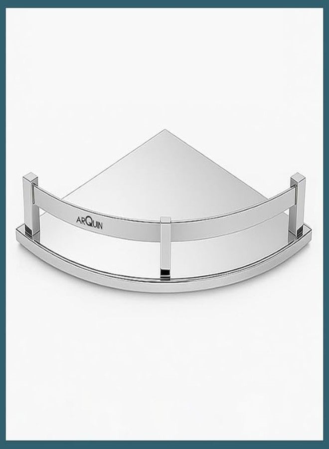 ARQUIN Bathroom Corner Shelf Kitchen Shelf 304 Stainless Steel Corner Shelf for Kitchen Side Stand for Wall Wall Mounted Fittings/Storage Corner Stand 9x9 Inch Bathroom Racks and Shelves - Image 5